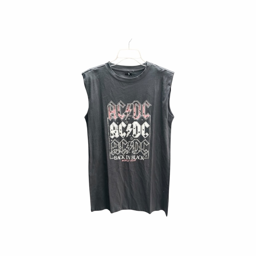 AC/DC Back In Black World Tour T-Shirt Dress Womens Large New
